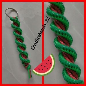 Watermelon colored keychain 🍉